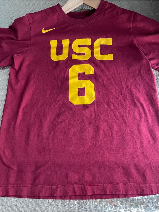 Nike Other - Nike “Shirsey” Bronny James USC Maroon Nike Tee w/ Gold Player Info size L
